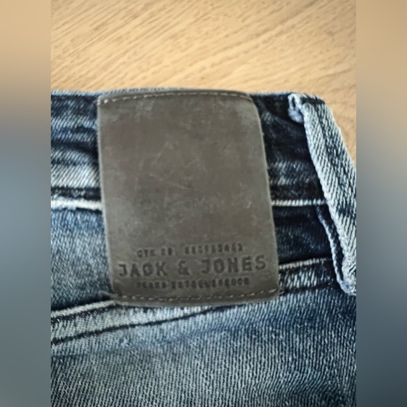 Jack & Jones Intelligence Slim/Glenn Blue Denim Button Fly Jeans Size 28x32- - Picture 7 of 8